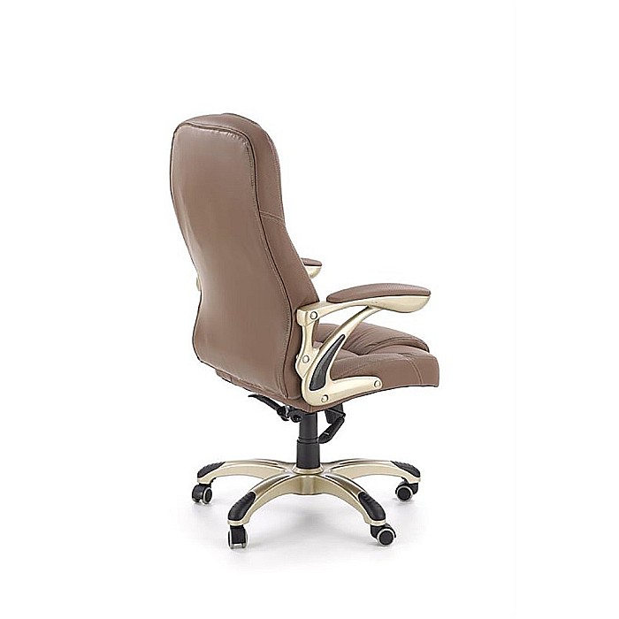 Scaun directorial HM Carlos, Piele ecologica perforata, Roti cauciucate, Inaltime ajustabila, Mecanism multiblock, 136 Kg, Bej [5]