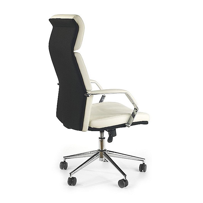 Scaun directorial HM Costa, Ergonomic, Cadru Otel, Piele ecologica, Inaltime ajustabila, Mecanism balansare, 110 kg, 124x60x63 cm, Crem [3]