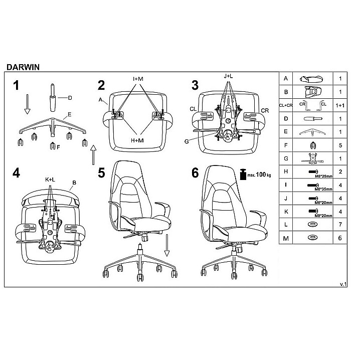 Scaun directorial HM Darwin, piele ecologica, confortabil, mecanism multiblock, 100 kg, capuccino [12]