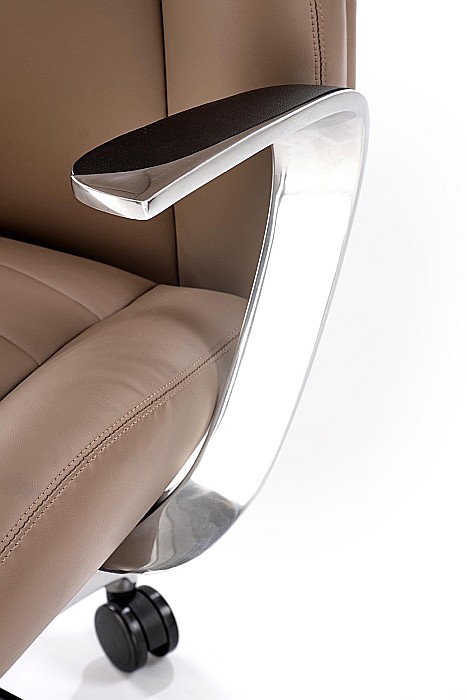 Scaun directorial HM Darwin, piele ecologica, confortabil, mecanism multiblock, 100 kg, capuccino [10]