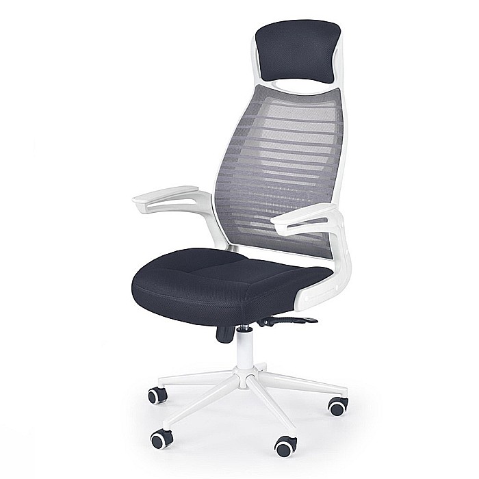 Scaun directorial HM Franklin, Mesh, Ergonomic, Inaltime ajustabila, Mecanism balansare, Mecanism Multiblock, Cu tetiera, 136 kg, 124x60x65 cm, Gri [2]