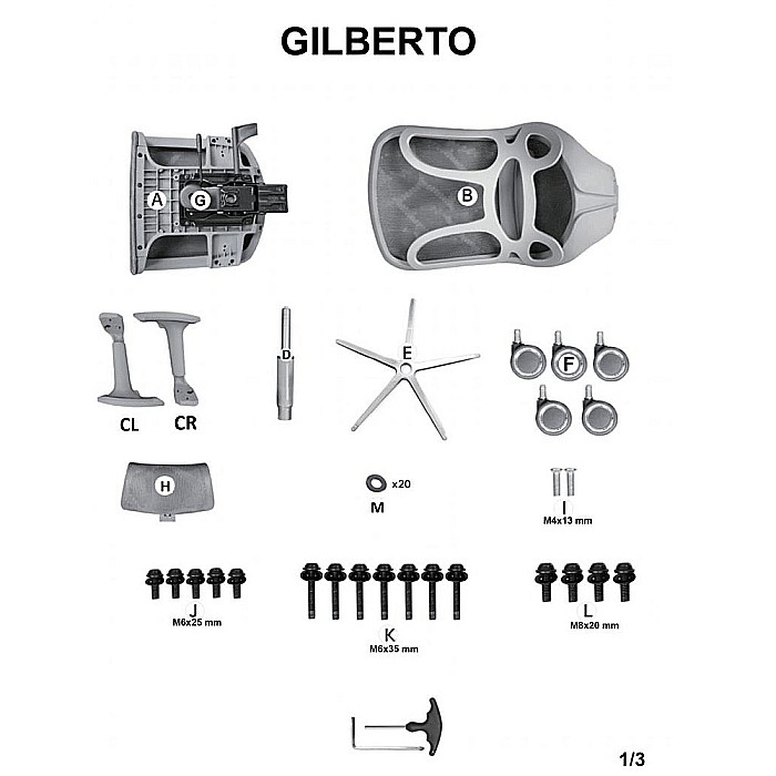 Scaun directorial HM Gilberto negru [9]