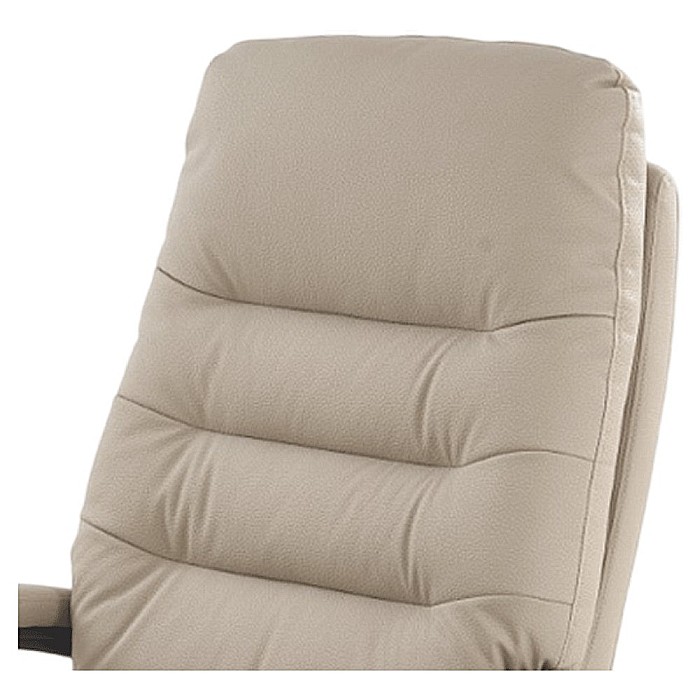 Scaun directorial HM Harbor, piele ecologica, inaltime reglabila, mecanism de balansare, perne duble, 120 kg, bej [4]