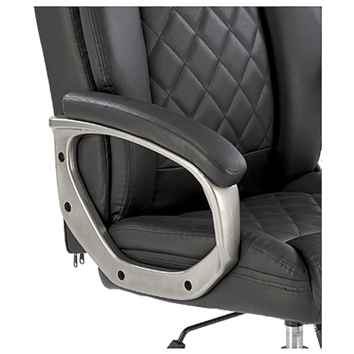 Scaun directorial HM Helder, piele ecologica, robust, inaltime reglabila, mecanism de balansare, 100 kg, negru [3]