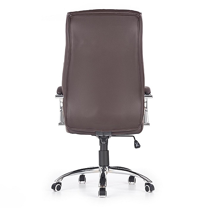 Scaun directorial HM Hilton, ergonomic, cadru cromat, mecanism de balans, robust, piele ecologica, 120 kg, maro [7]
