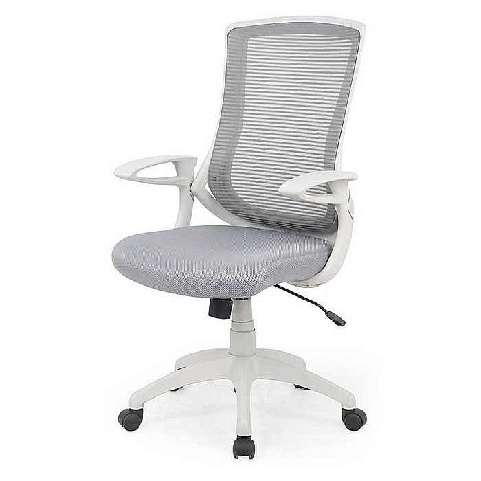 Scaun directorial HM Igor, Ergonomic, Cadru Polipropilena, Tapiterie Mesh, Inaltime ajustabila, 100 kg, 114x66x63 cm, Alb/Gri [2]