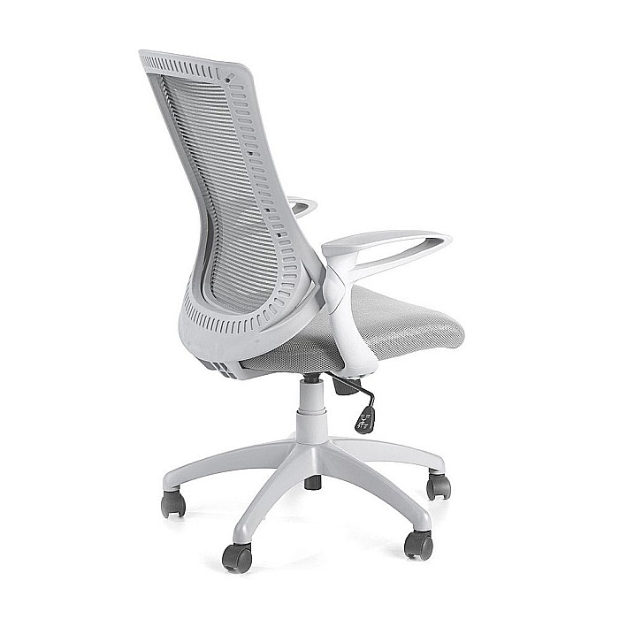 Scaun directorial HM Igor, Ergonomic, Cadru Polipropilena, Tapiterie Mesh, Inaltime ajustabila, 100 kg, 114x66x63 cm, Alb/Gri [3]
