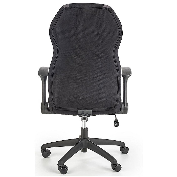 Scaun directorial HM Jofrey, gaming, tapiterie stofa, cadru polipropilena, mecanism de balans, cotiere incluse, 100 kg, gri/negru [3]