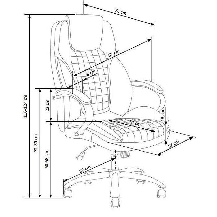 Scaun directorial HM King, ergonomic, piele ecologica, robust, mecanism de balans, cadru metalic cromat, inaltime reglabila, 120 kg, negru [9]
