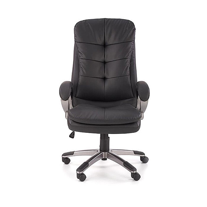Scaun directorial Hm Preston, Robust, Piele ecologica, Inaltime reglabila, Mecanism balans, 100 Kg, Negru [4]