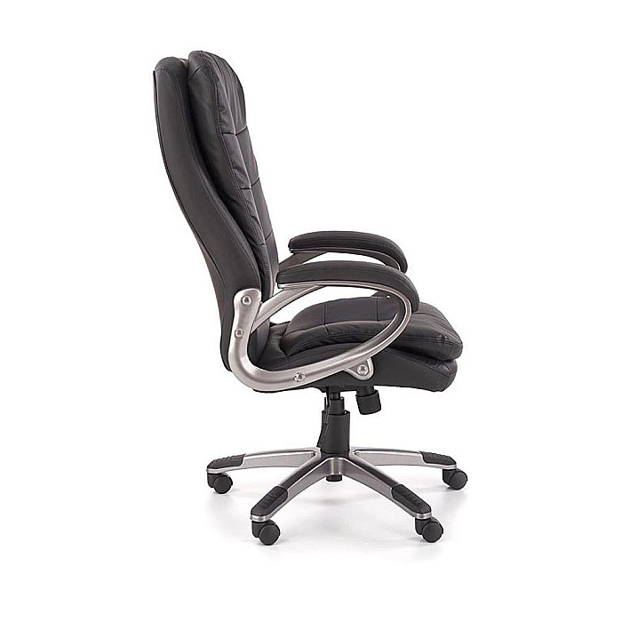 Scaun directorial Hm Preston, Robust, Piele ecologica, Inaltime reglabila, Mecanism balans, 100 Kg, Negru [5]