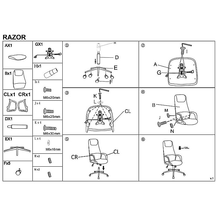 Scaun directorial HM Razor, piele ecologica, mecanism multiblock, tetiera integrata,120 kg, bej [4]