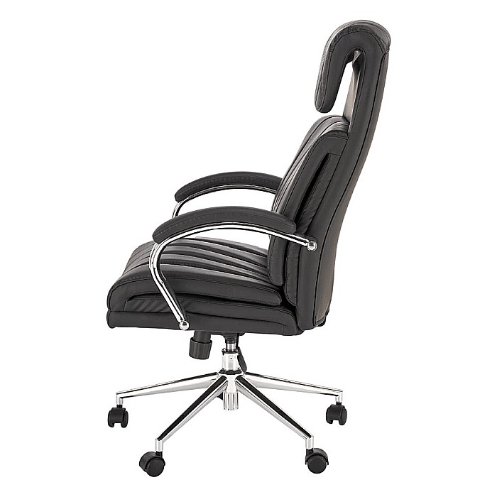 Scaun directorial HM Romano, piele ecologica, mecanism de balansare, negru [7]