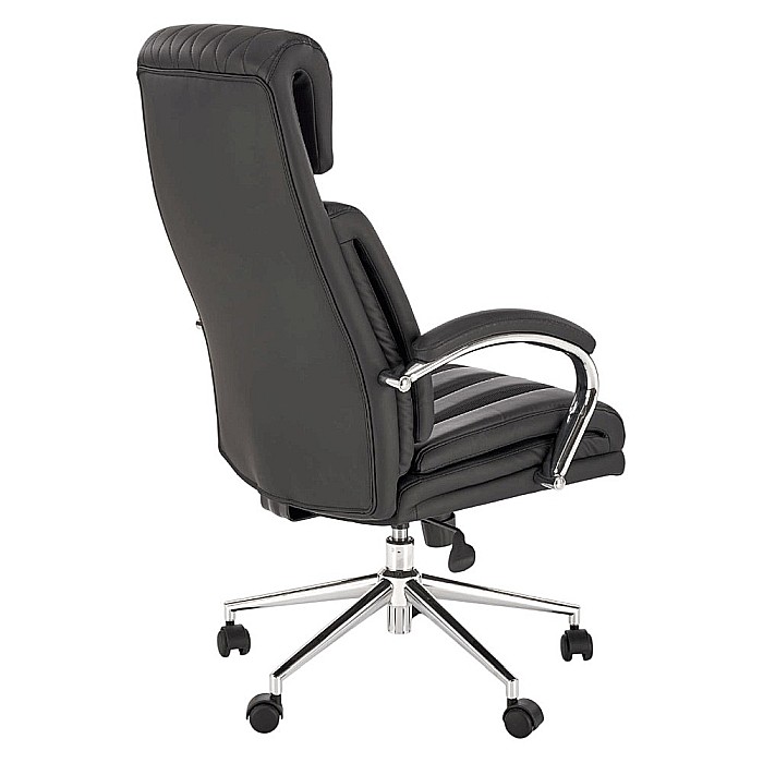 Scaun directorial HM Romano, piele ecologica, mecanism de balansare, negru [6]