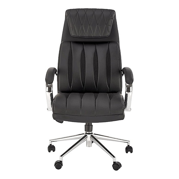 Scaun directorial HM Romano, piele ecologica, mecanism de balansare, negru [5]