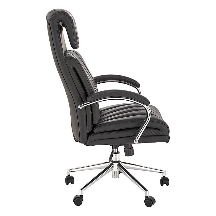 Scaun directorial HM Romano, piele ecologica, mecanism de balansare, negru [8]