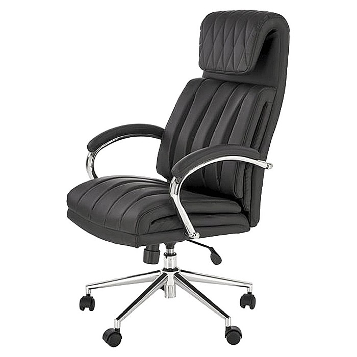 Scaun directorial HM Romano, piele ecologica, mecanism de balansare, negru [1]