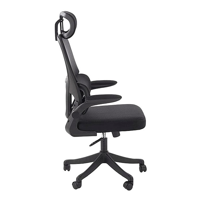 Scaun directorial HM Soren, mesh, mecanism balans, cotiere ajustabile, suport lombar, 100 kg, negru [4]