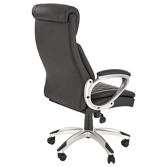 Scaun directorial HM Thomas, piele ecologica, mecanism de balansare, cadru polipropilena, 100 kg, negru [9]