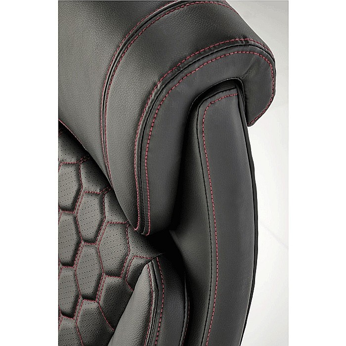 Scaun directorial HM Thomas, piele ecologica, mecanism de balansare, cadru polipropilena, 100 kg, negru [8]