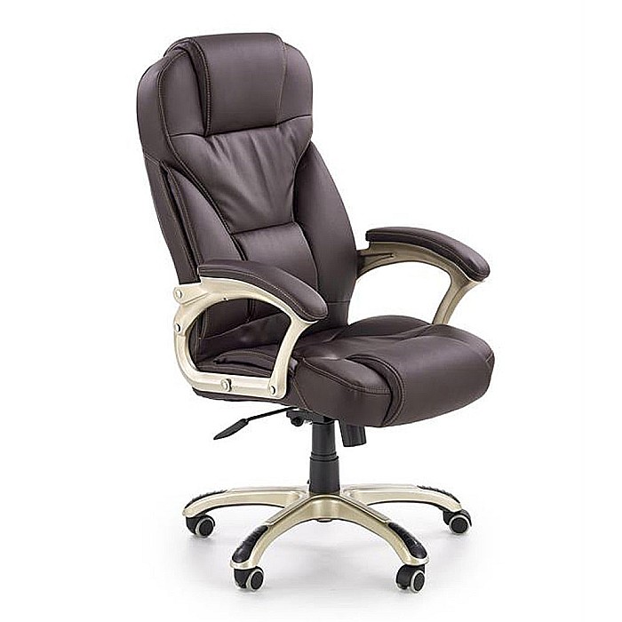 Scaun directorial MH Dante, Cadru Polipropilena, Piele ecologica, Inaltime ajustabila, Mecanism balansare, 136 kg, 119x67x52 cm, Bej [1]