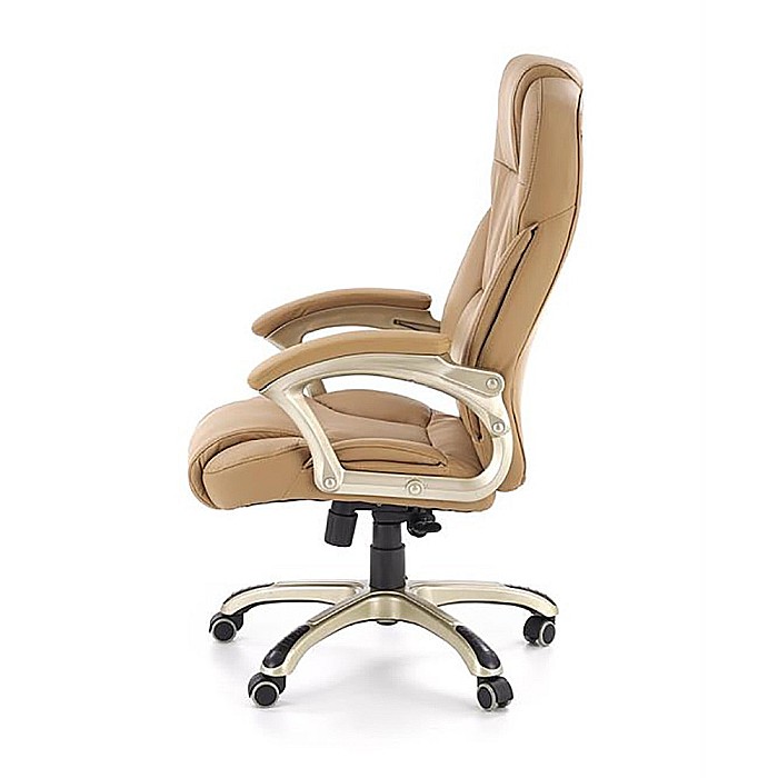 Scaun directorial MH Dante, Cadru Polipropilena, Piele ecologica, Inaltime ajustabila, Mecanism balansare, 136 kg, 119x67x52 cm, Bej [5]