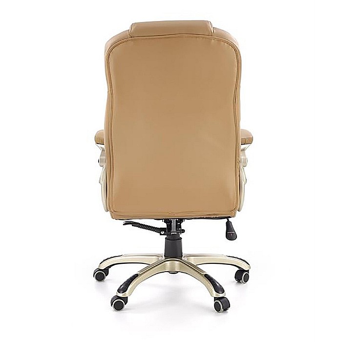 Scaun directorial MH Dante, Cadru Polipropilena, Piele ecologica, Inaltime ajustabila, Mecanism balansare, 136 kg, 119x67x52 cm, Bej [2]