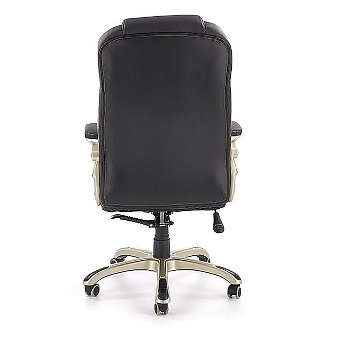 Scaun directorial MH Dante, Cadru Polipropilena, Piele ecologica, Inaltime ajustabila, Mecanism multiblock, Roti cauciucate, 136 Kg, Negru [3]