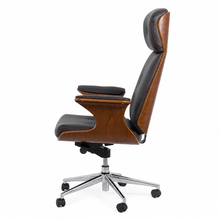 Scaun directorial OFF 1608, piele ecologica, lemn statificat, ergonomic, balans, 120 kg [2]
