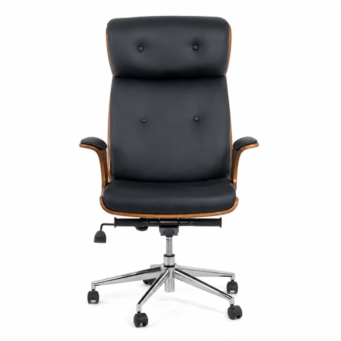 Scaun directorial OFF 1608, piele ecologica, lemn statificat, ergonomic, balans, 120 kg [5]