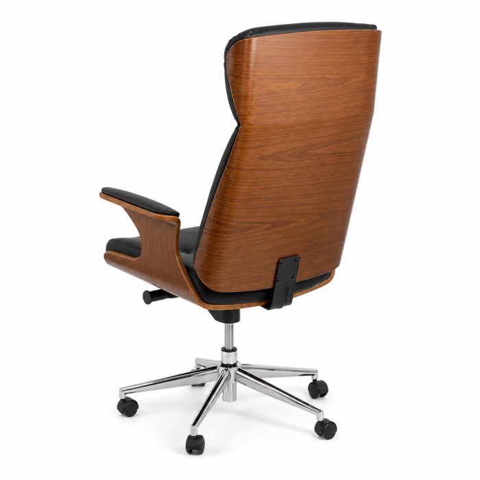 Scaun directorial OFF 1608, piele ecologica, lemn statificat, ergonomic, balans, 120 kg [4]