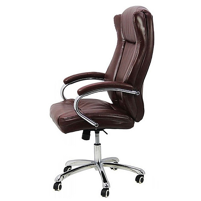 Scaun directorial OFF 314, ergonomic, spatar inalt, baza cromata, piele ecologica, 120 kg [4]