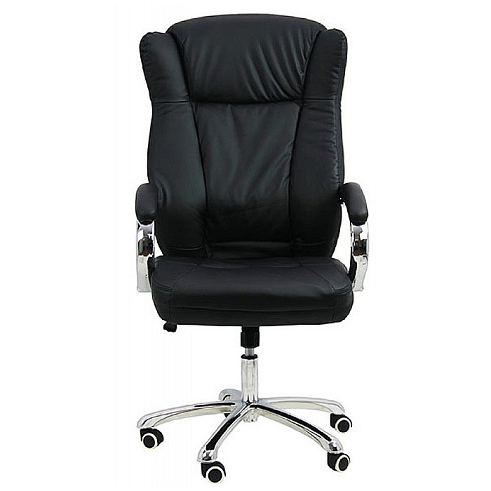 Scaun directorial OFF 314, ergonomic, spatar inalt, baza cromata, piele ecologica, 120 kg [2]