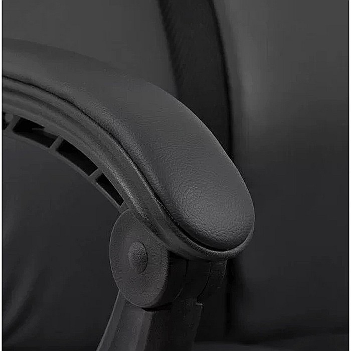 Scaun directorial OFF 321, spatar ergonomic, piele ecologica, suport picioare retractabil, baza cromata, 110 kg, negru [4]