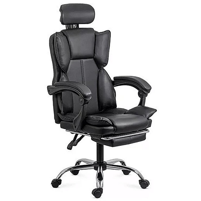 Scaun directorial OFF 4151, piele ecologica, mecanism de balansare, suport pentru picioare, 130 kg [3]