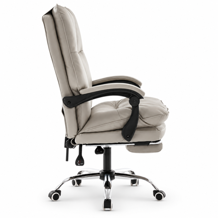 Scaun directorial OFF 417, piele ecologica, suport picioare, perne duble, 120 kg [5]