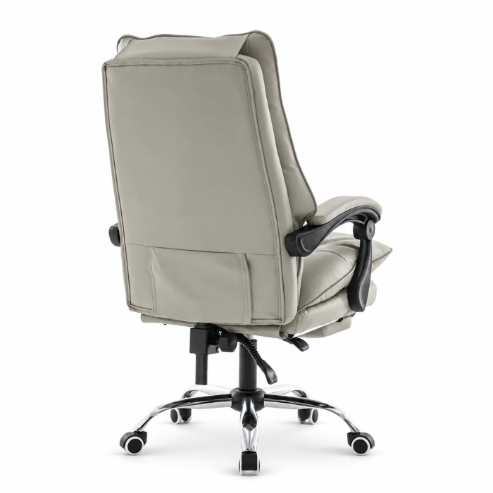 Scaun directorial OFF 417, piele ecologica, suport picioare, perne duble, 120 kg [6]