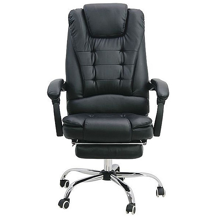 Scaun directorial OFF 418, piele ecologica, rotativ, mecanism de balans, suport picioare, 120 kg [1]
