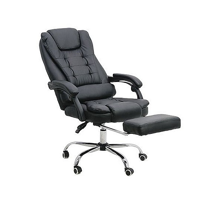 Scaun directorial OFF 418, piele ecologica, rotativ, mecanism de balans, suport picioare, 120 kg [2]