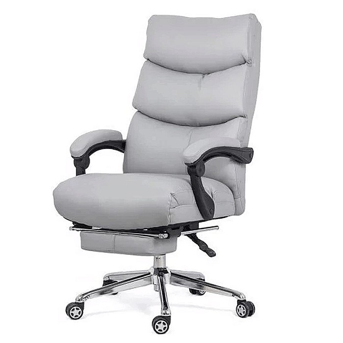 Scaun directorial OFF 422, perne duble, piele ecologica, suport picioare retractabil, mecanism a-sincron, 120 kg [1]
