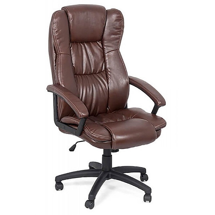 Scaun directorial OFF 510, mecanism de balans, piele ecologica, pivotant, inaltime reglabila, roti gumate, 100 kg [7]