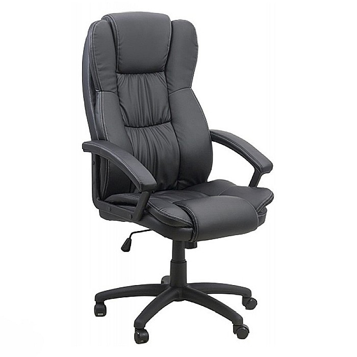 Scaun directorial OFF 510, mecanism de balans, piele ecologica, pivotant, inaltime reglabila, roti gumate, 100 kg [1]