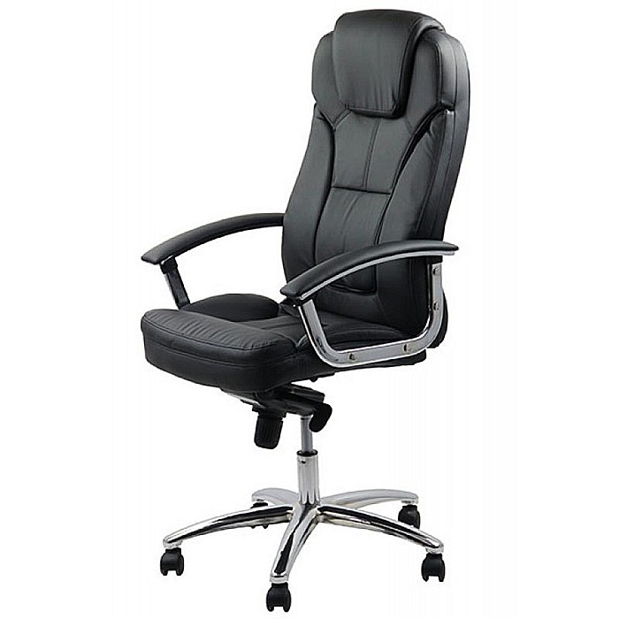 Scaun directorial OFF 5850, piele ecologica, mecanism de balans, reglabil pe inaltime, 120 kg [2]