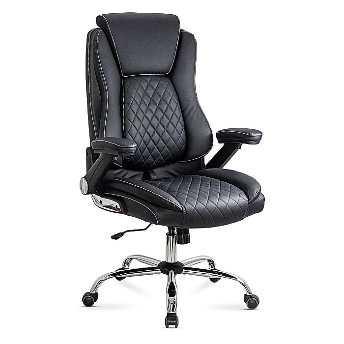 Scaun directorial OFF 651, piele ecologica, robust, cadru metalic, mecanism balans, 120 kg [1]