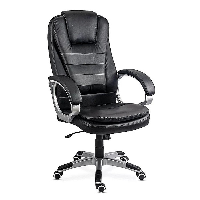 Scaun directorial OFF201S, piele ecologica, elegant, mecanism balans, 100 kg [1]