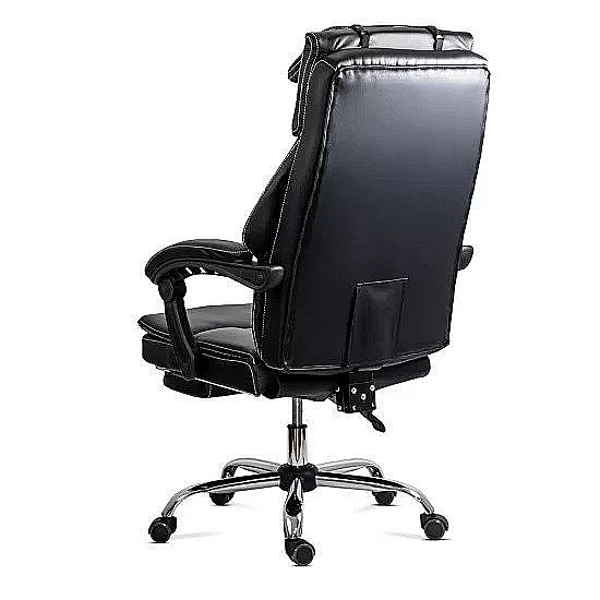 Scaun directorial OFF341, piele ecologica, mecanism balans, robust, rabatabil 170 grade, 150 kg [7]