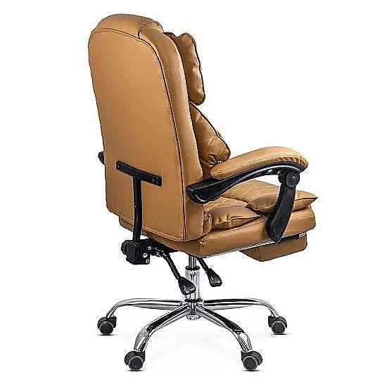 Scaun directorial OFF411, piele ecologica, mecanism asincron, perne duble, 120 kg [3]