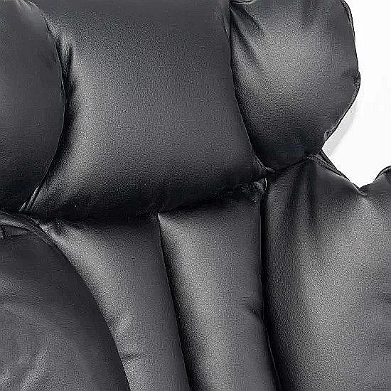 Scaun directorial OFF413, piele ecologica, robust, cadru metalic, mecanism a-sincron, role gumate, 150 kg [4]