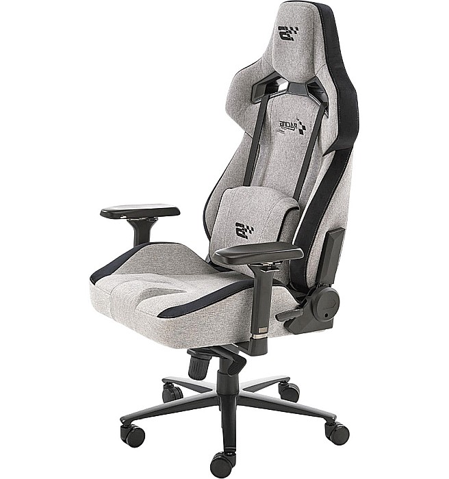 Scaun directorial pentru gaming HM Alister, stofa, robust, cadru metalic, cotiere reglabile, multiblock,100 kg, gri [7]