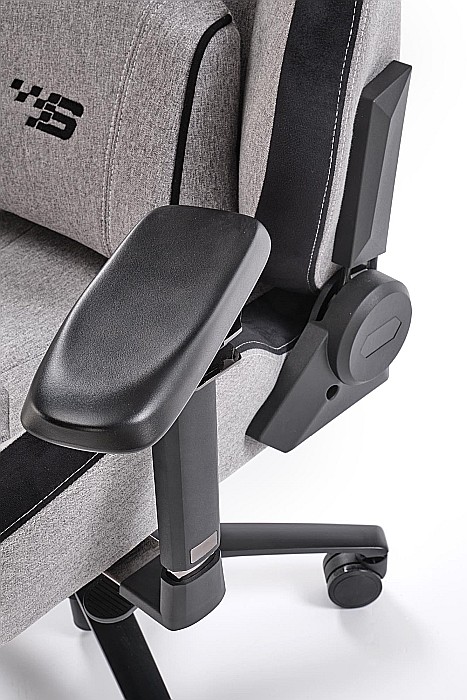 Scaun directorial pentru gaming HM Alister, stofa, robust, cadru metalic, cotiere reglabile, multiblock,100 kg, gri [10]